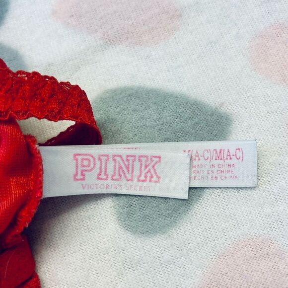 Victoria’s Secret Pink Bra Size Medium (A-C) Red - Picture 7 of 8